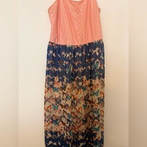 Maurices Peach Lace Detail Top